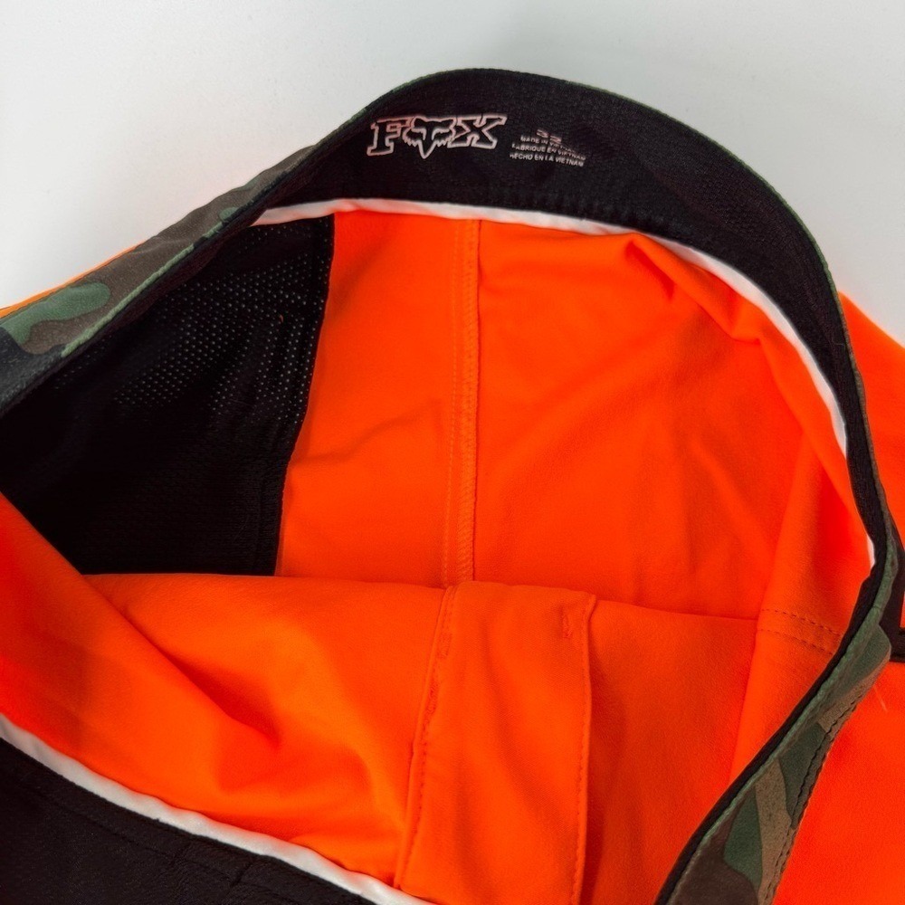 Fox Racing Mens Board Shorts Size 32 Neon Orange Camouflage Trim‎ Swim Trunks - Picture 8 of 9